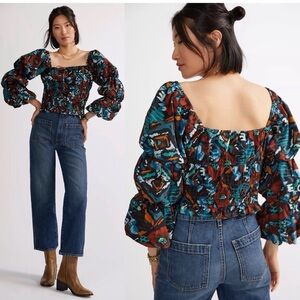 Tiered Poplin Blouse Porridge by Anthropologie